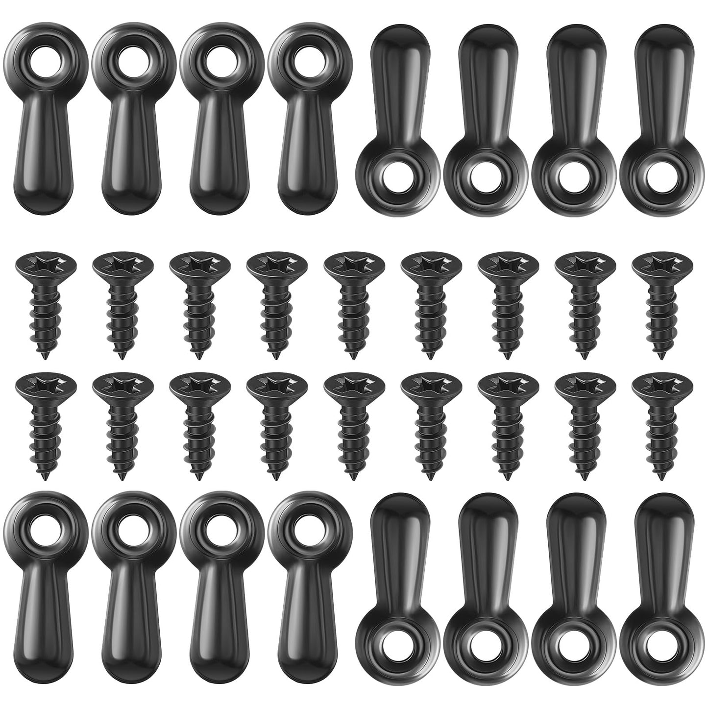 Shappy Picture Frame 100 PC Photo Frame Turn Button Fasteners with 100 Pieces Screws Picture Hardware Backing Clips Framing Parts for Hanging Posters Drawing Crafts, Black