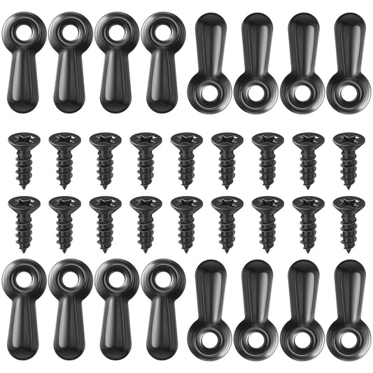 Shappy Picture Frame 100 PC Photo Frame Turn Button Fasteners with 100 Pieces Screws Picture Hardware Backing Clips Framing Parts for Hanging Posters Drawing Crafts, Black