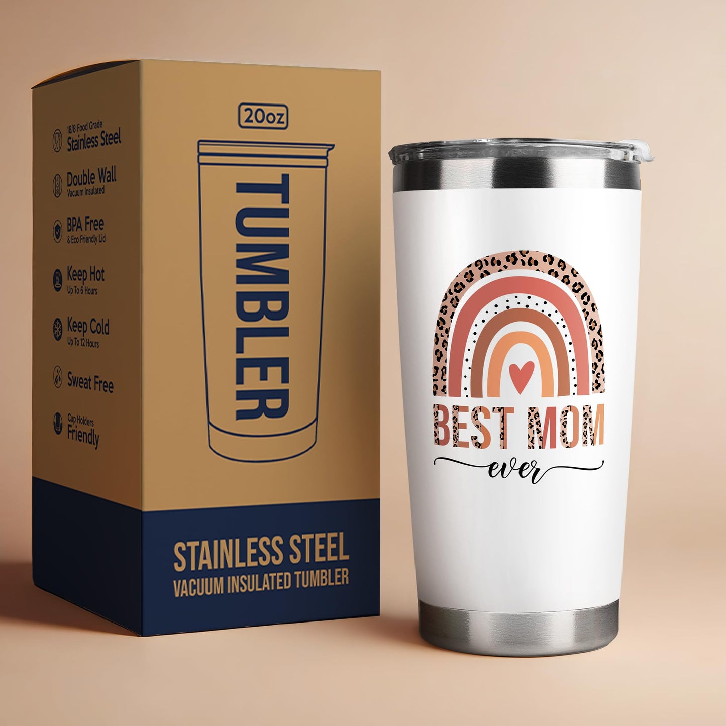 Mocosweeties Gifts for Mom from Daughter Son - Birthday, Valentines, Mothers Day Mom Gifts for Wife, Her - Mother's Day Gift Ideas for Mama, Mother - Gift for New Moms, Mothers - 20 Oz Tumbler