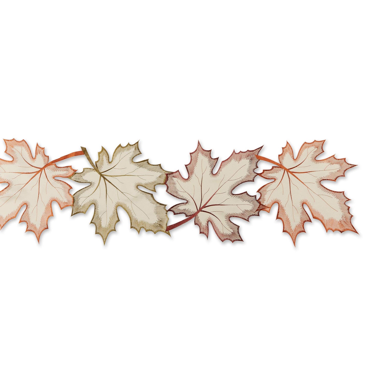 Fall Table Decorations Indoor Décor, Thanksgiving, Table Runner, 14x70, Embroidered Cut Work Leaves