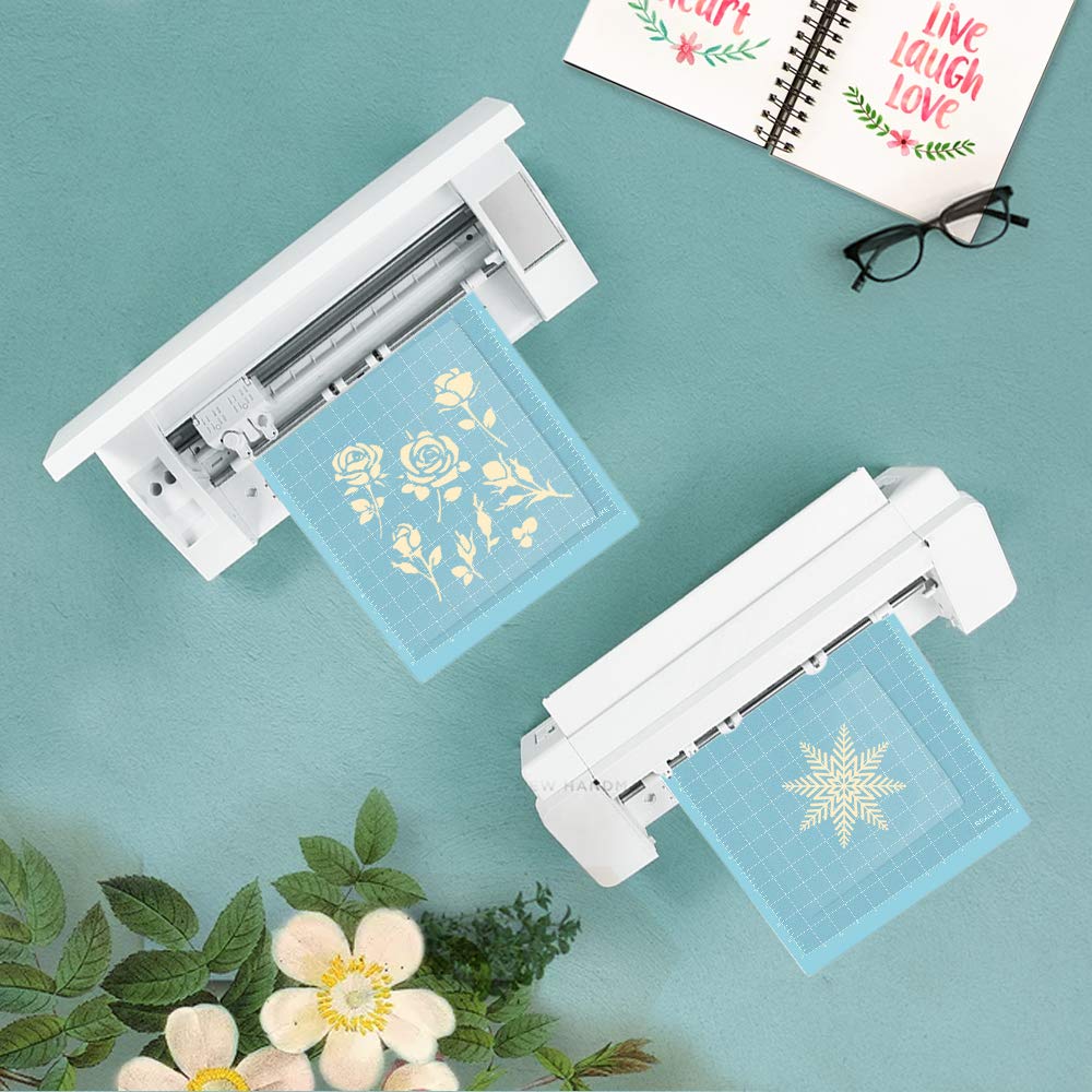 REALIKE 12x12 Cutting Mat for Silhouette Cameo 4/3/2/1 (3 Mats - StandardGrip, LightGrip, StrongGrip), Gridded Adhesive Non-Slip Cut Mat for Crafts, Quilting, Sewing, Scrapbooking and All Arts