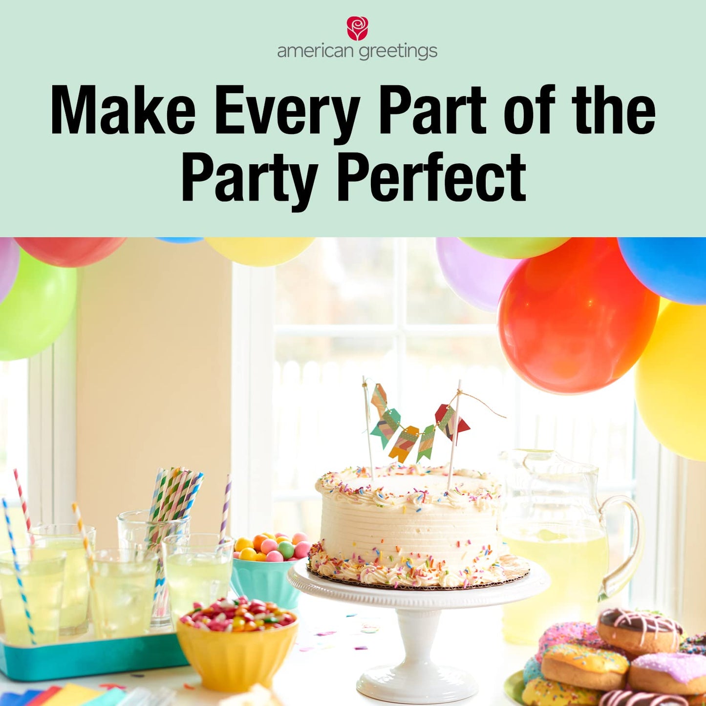 American Greetings Birthday Candles, Multicolored Long Thin & Happy Birthday Text on Toothpicks (25-Count)