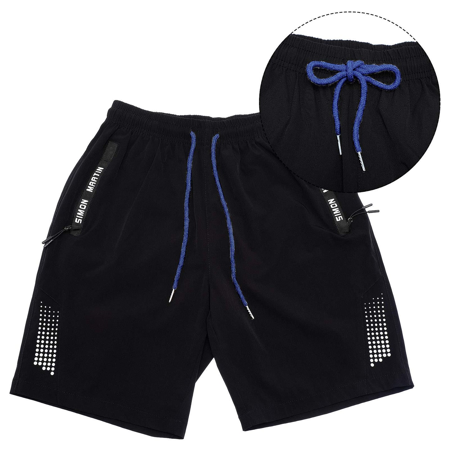 Drawstring Cords Replacement Drawstrings with Easy Threader for Sweatpants Shorts Pants Jackets Coats (Black, Navy Blue)
