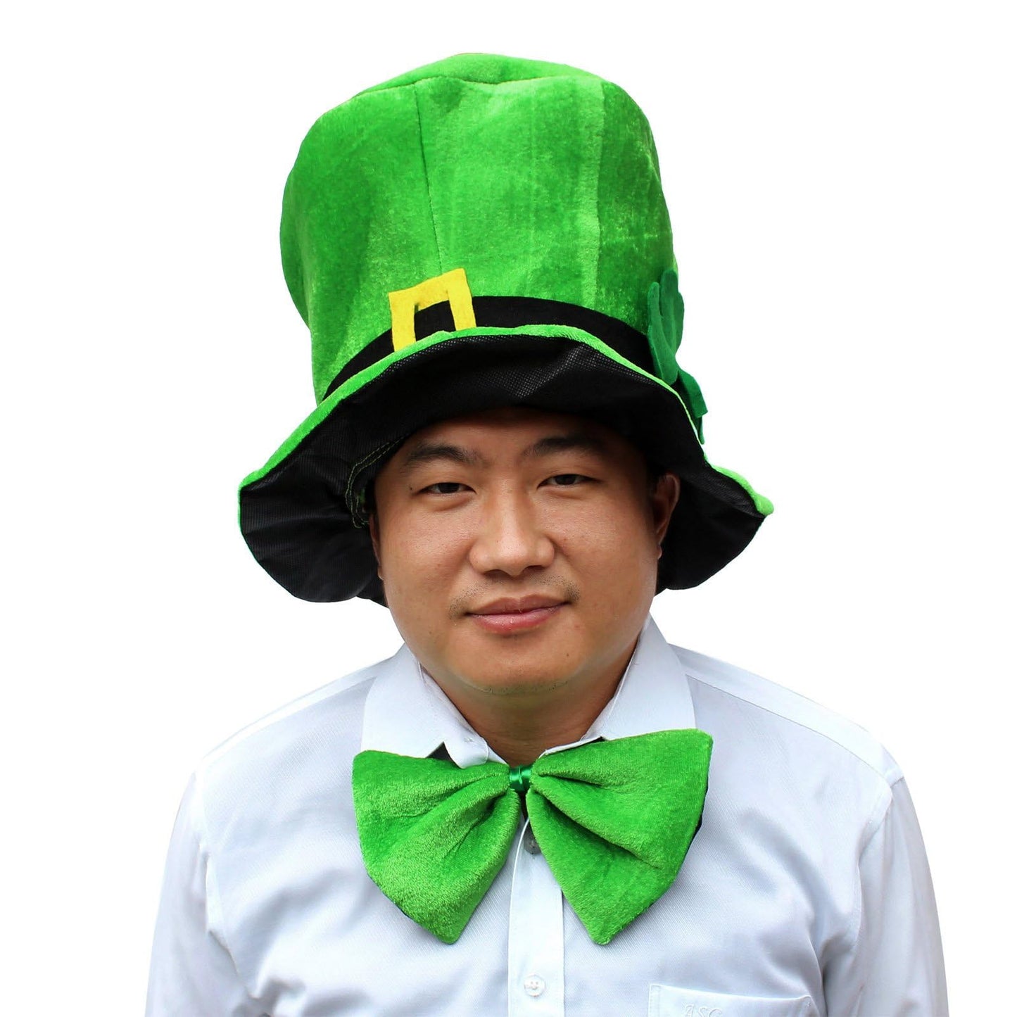 St. Patrick's Day Party Costume Suit Hat, Bow, Bow Tie, Beard, Scarf (Hat, Beard, Tie, Bow tie)
