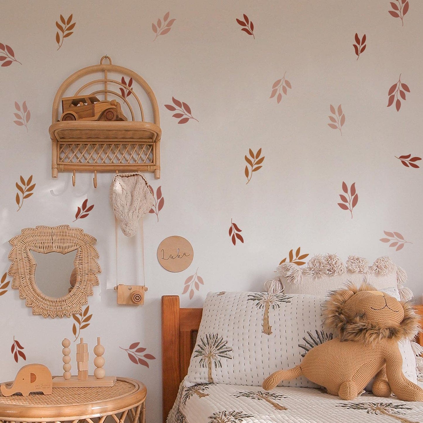 QUCHENG Boho Wall Stickers Girls Bedroom Removable Wall Decals Nursery Kids Room Decor Vinyl Murals DIY Cute Decorations 6 Sheets