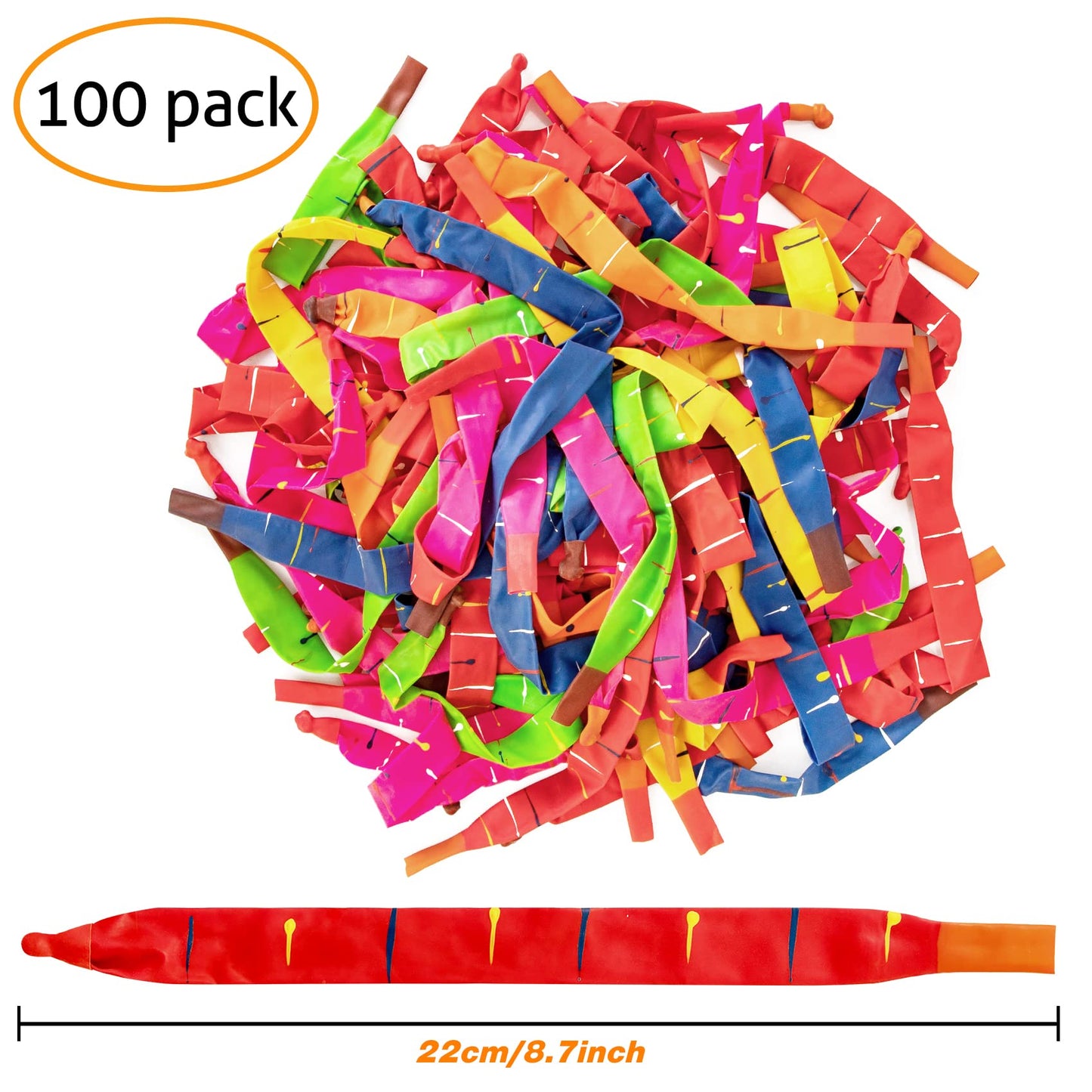 100pcs Rocket Balloons with Two Air Pump Colorful Giant Rocket Balloons for Parties