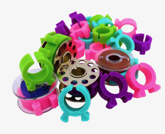 16 Piece Bobbin Holder Set for Sewing Machines - Bobbin Clamps for Organizing Threads and Avoiding Tangles