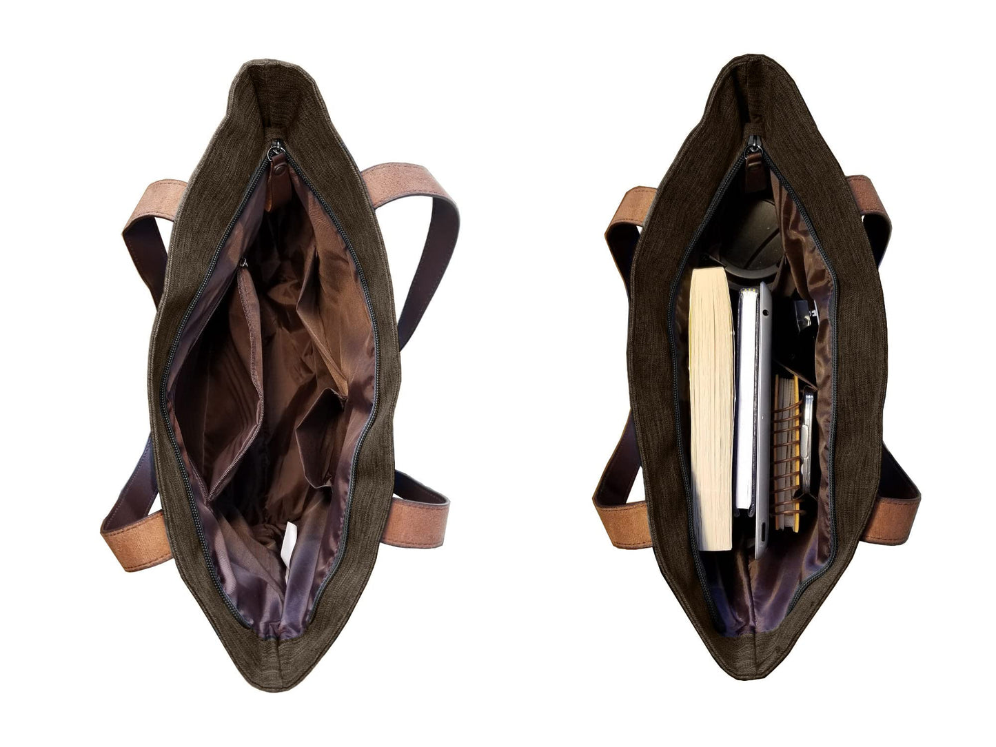 Shoulder Tote Bag Purse Top Handle Satchel Handbag For Women Work College Travel Business Shopping Casual Upgraded (Brown)