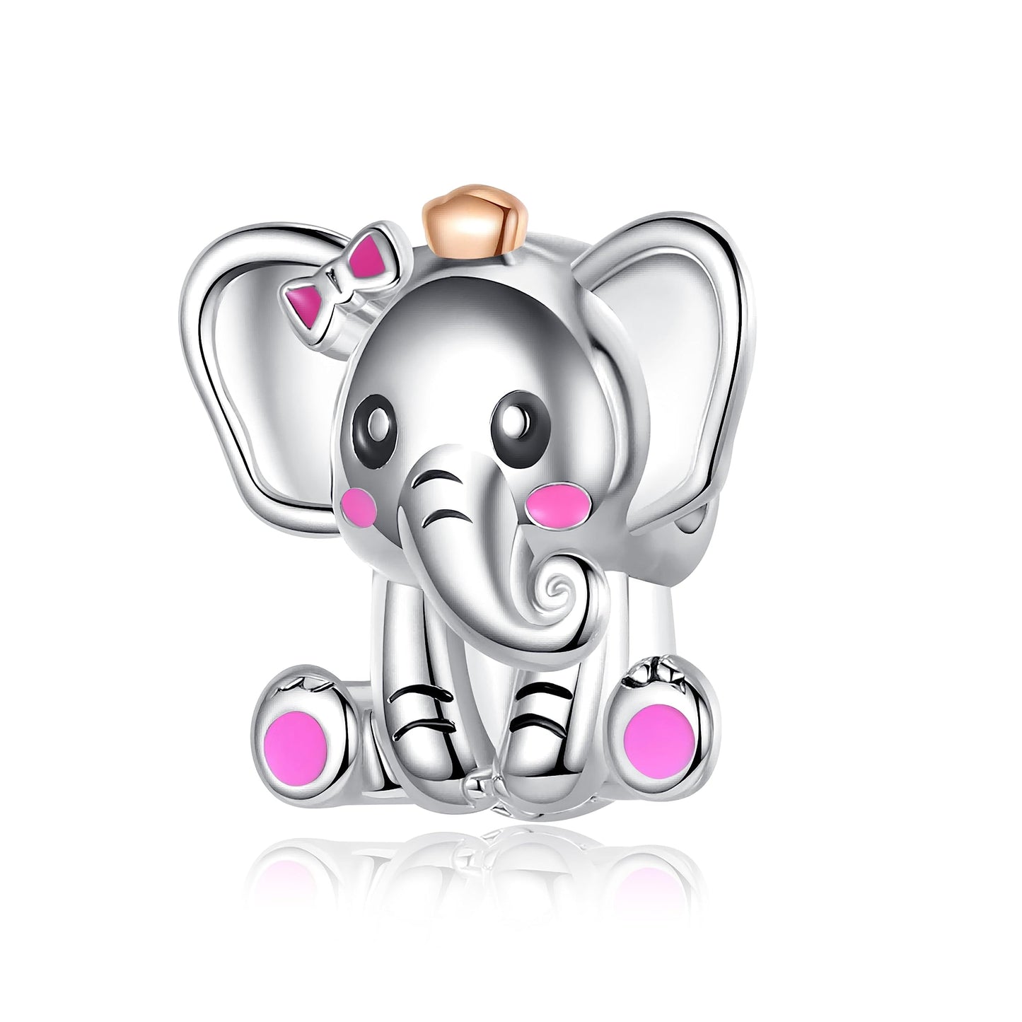 Alstade Cute Elephant Charm 925 Sterling Silver Charms fits Bracelets and Necklace Pendant Bead Charms Jewelry Present for Women Family Friends