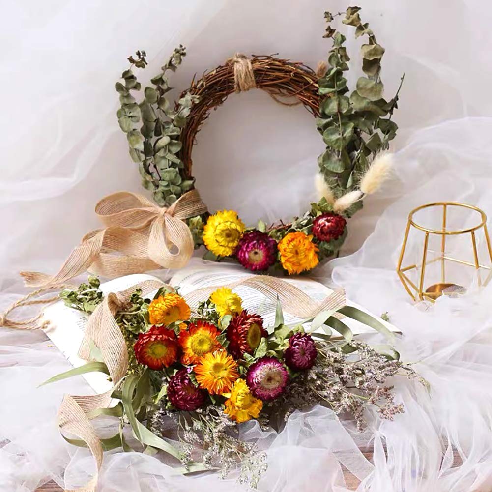 7 Rolls Jute Ribbons Burlap Ribbon Natural Jute Rope Decorative Jute Twisted String for Gift Wrapping Crafts Party Home Decoration (23.9 Yards)