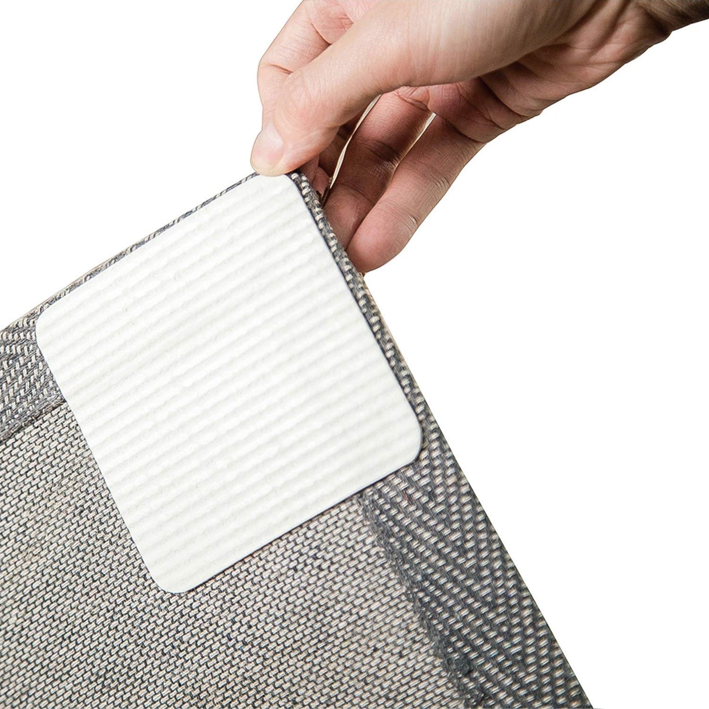 Rug Pad Gripper, Washable Grippers for Rug, “Vacuum TECH” - New Materials to Non Slip Rug Pads for Hardwood Floors, Under Rug Carpet Tape : Keep Your Rug in Place & Make Corner Flat