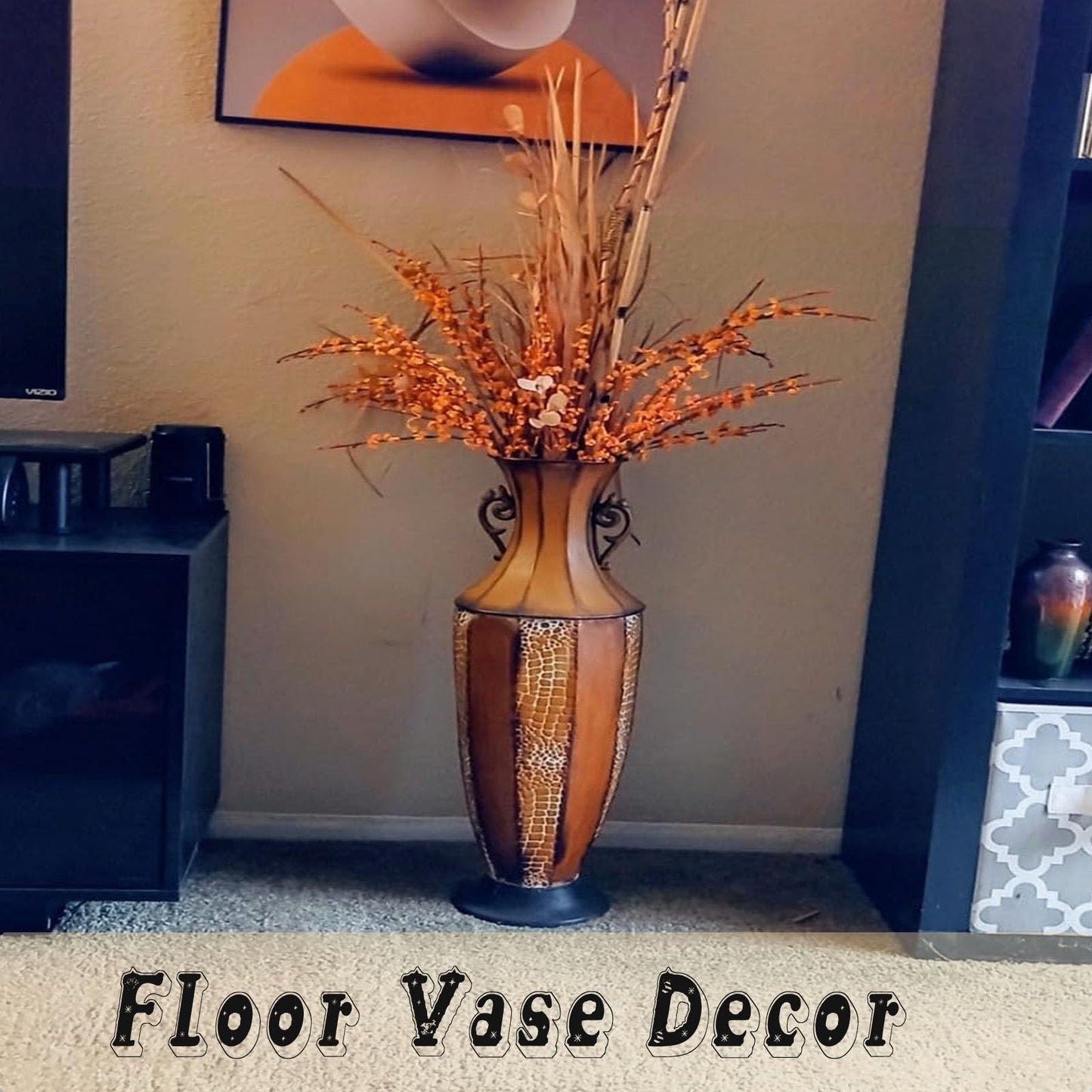 Wootkey 5 Pcs 29.5" Long Fake Fall Flowers Burnt Orange Jasmine Fall Floral Stems for Wedding Thanksgiving Bouquets Dried Autumn Orange Fake Flowers for Vases Home Parties Thanksgiving Decor