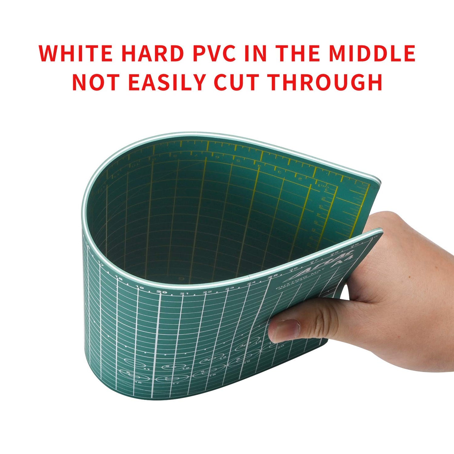 ArtAt Self Healing Cutting Mat: 9"x12" Non-Slip PVC Double Sided 5-Ply A4 Art Craft Rotating Mat, Rotary Cutting Mat for Quilting, Sewing Crafts Hobby Fabric Precision Scrapbooking Project Gr