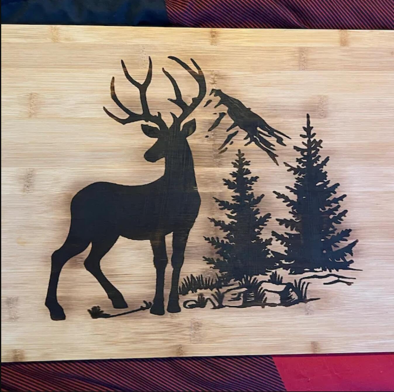 Forest Animal Stencils Bear Deer Stencils for Wood Burning Reusable Wildlife Mountain Pine Tree Stencil for Painting on Wood Wall Fabrics DIY Crafts