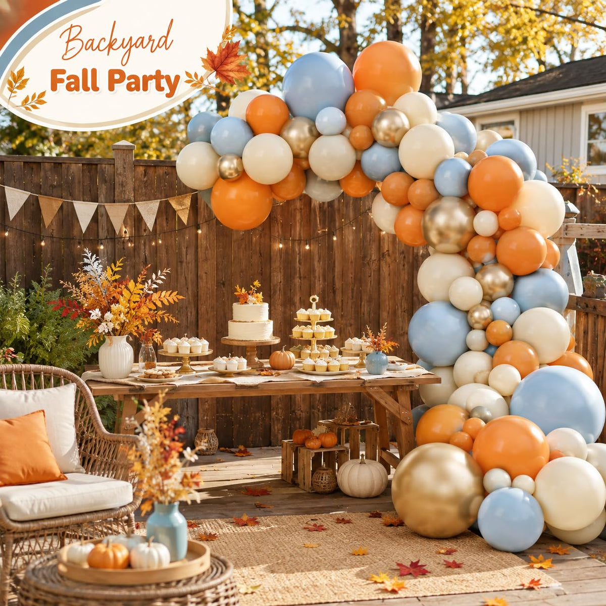 Fall Autumn Balloon Arch Kit, Thanksgiving Themed Party Decorations
