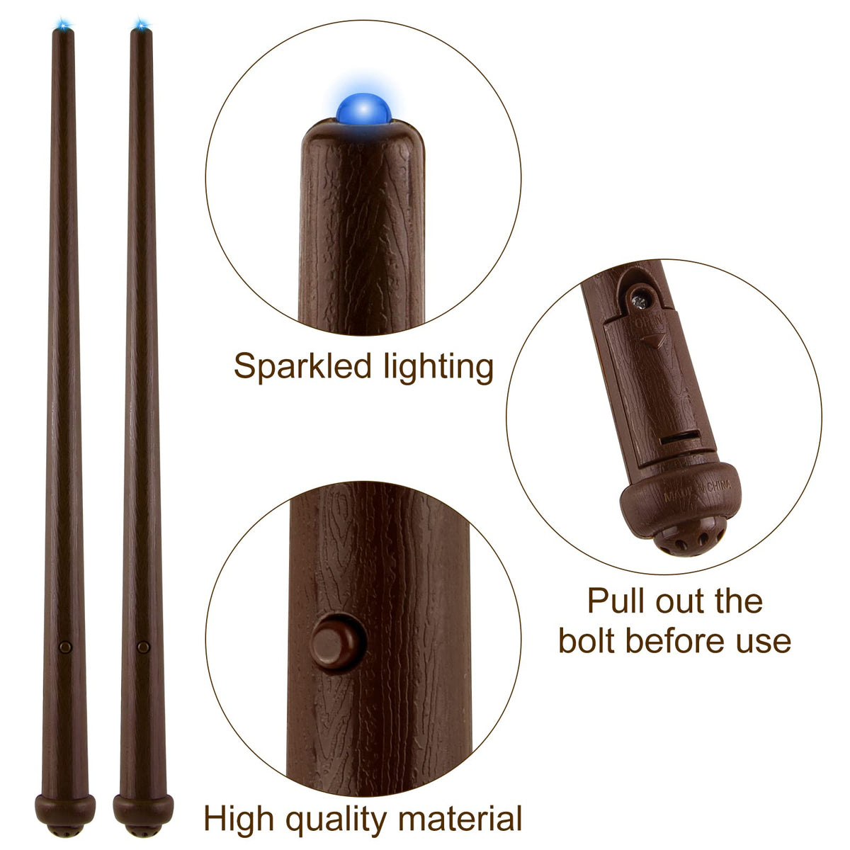 MIAHART 10 Pcs Magic Light up Wands
