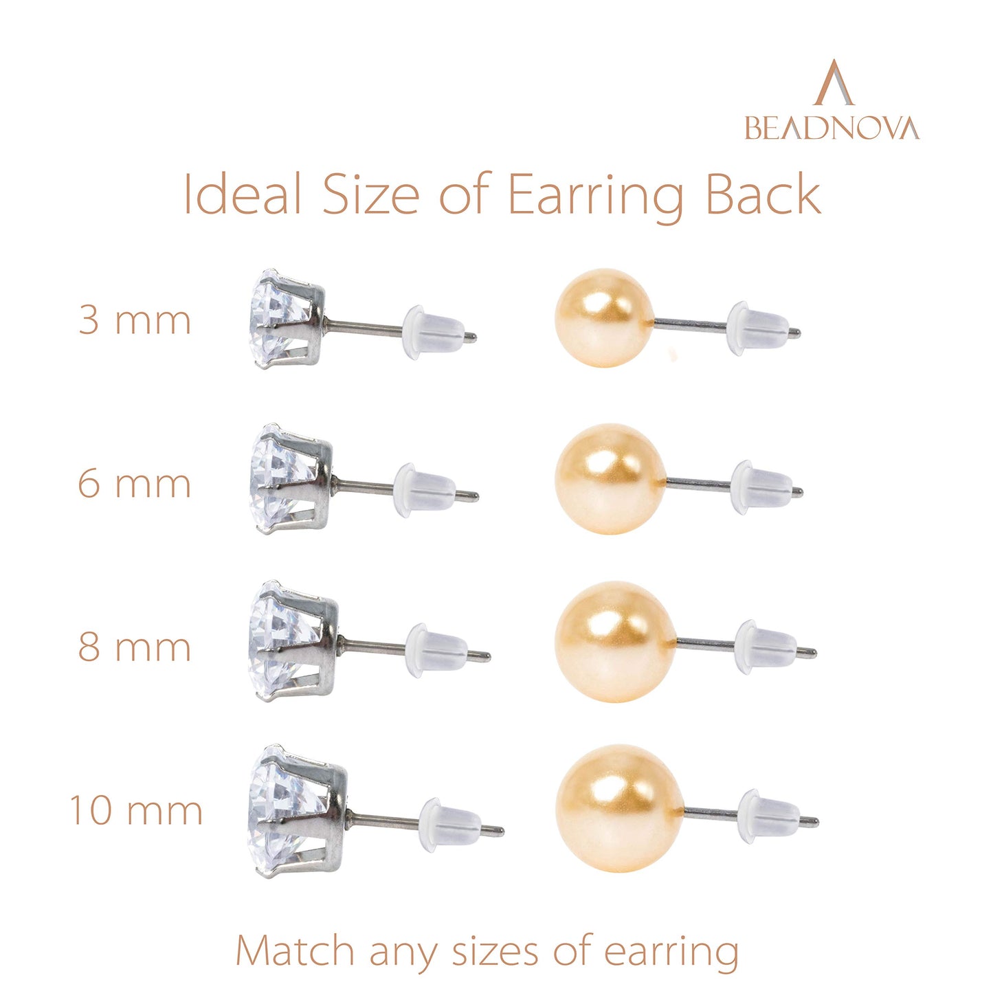 Earring Backs for Studs Plastic Rubber Clear Earring Backs Silicone Pierced Ear Studs Backings Secure Safety Hypoallergenic Earstud Stoppers for Hook Post (1000 pcs)