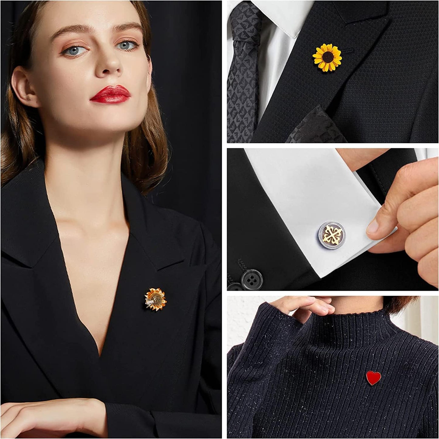 JANYUN 40 Pairs Rubber Blank Pin Backs Butterfly Clutch Backings Holder Tie Tacks Keepers Replacement with 9mm Length 10mm Width Lapel Enamel Pins for Craft Making