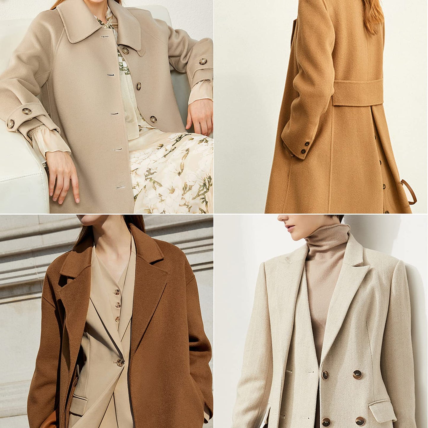 OELFFOW 110Pcs Mixed Sewing Buttons, 4-Hole Craft Round Blazer Buttons, 5 Color 3 Size(15mm,20mm,25mm) Suit Coats Resin Button, Suitable for Variety Clothing Sewing, DIY Craft(White)