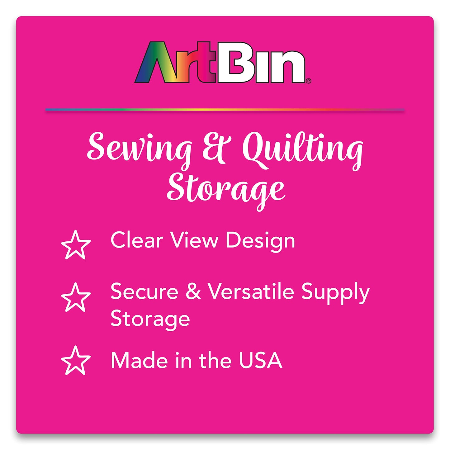 Large Bobbin Box, Sewing Bobbin Organizer, [1] Plastic Storage Case, Clear