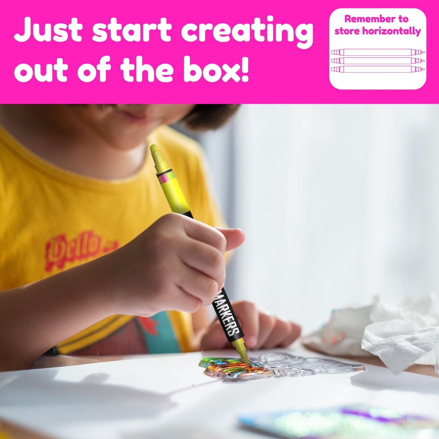 Acrylic Paint Markers Dual Tip (12 Pack) - Acrylic Markers Paint Pens for Rocks - Bold Acrylic Paint Pens Fine Tip and Dot Tip - Fabric Makers Permanent for Clothes Water Based Markers - Chalky Crown