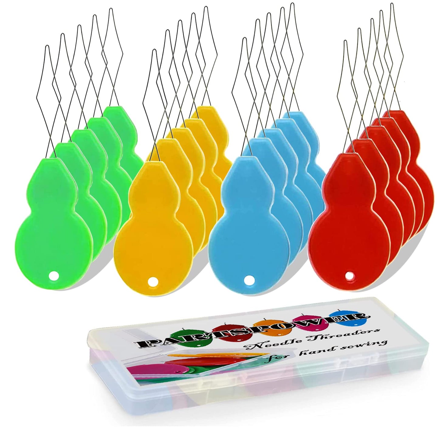 Needle Threaders, 20 Packs Sewing Needle Threader Tools Loop Wires Threaders for Hand Sewing Machine Sewing, Universal Plastic Sewing Threaders Tool for Embroidery Needlework