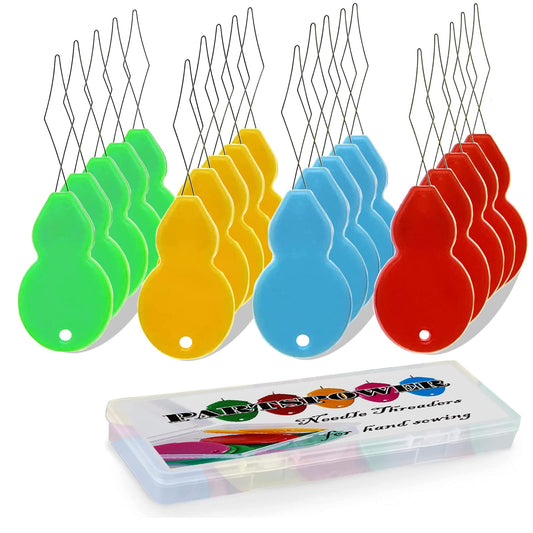 Needle Threaders, 20 Packs Sewing Needle Threader Tools Loop Wires Threaders for Hand Sewing Machine Sewing, Universal Plastic Sewing Threaders Tool for Embroidery Needlework