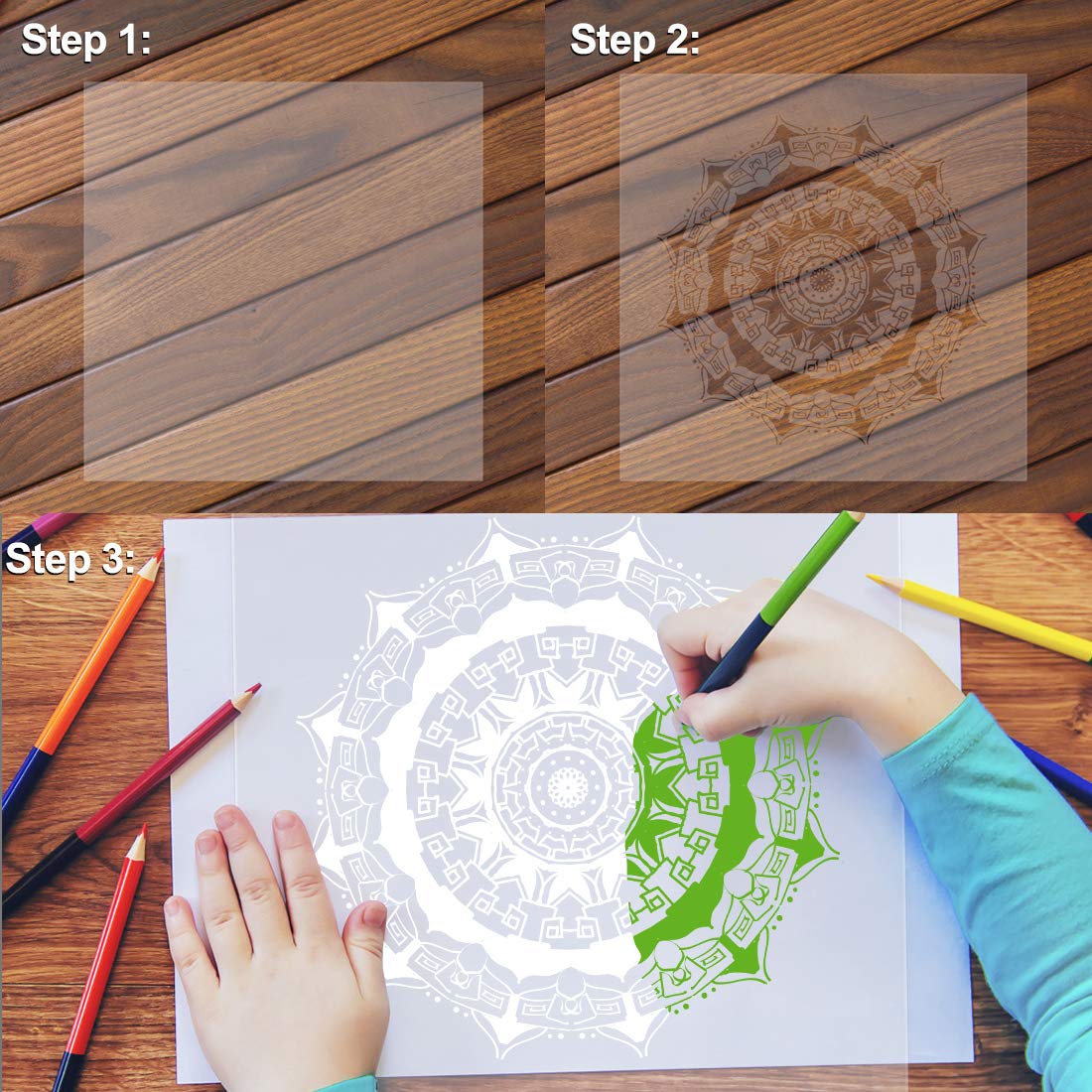 20 Pieces 6 mil 12 x 12 inch Blank Stencil Transparent Material Mylar Template Sheets for Stencils (6mil-20pcs)