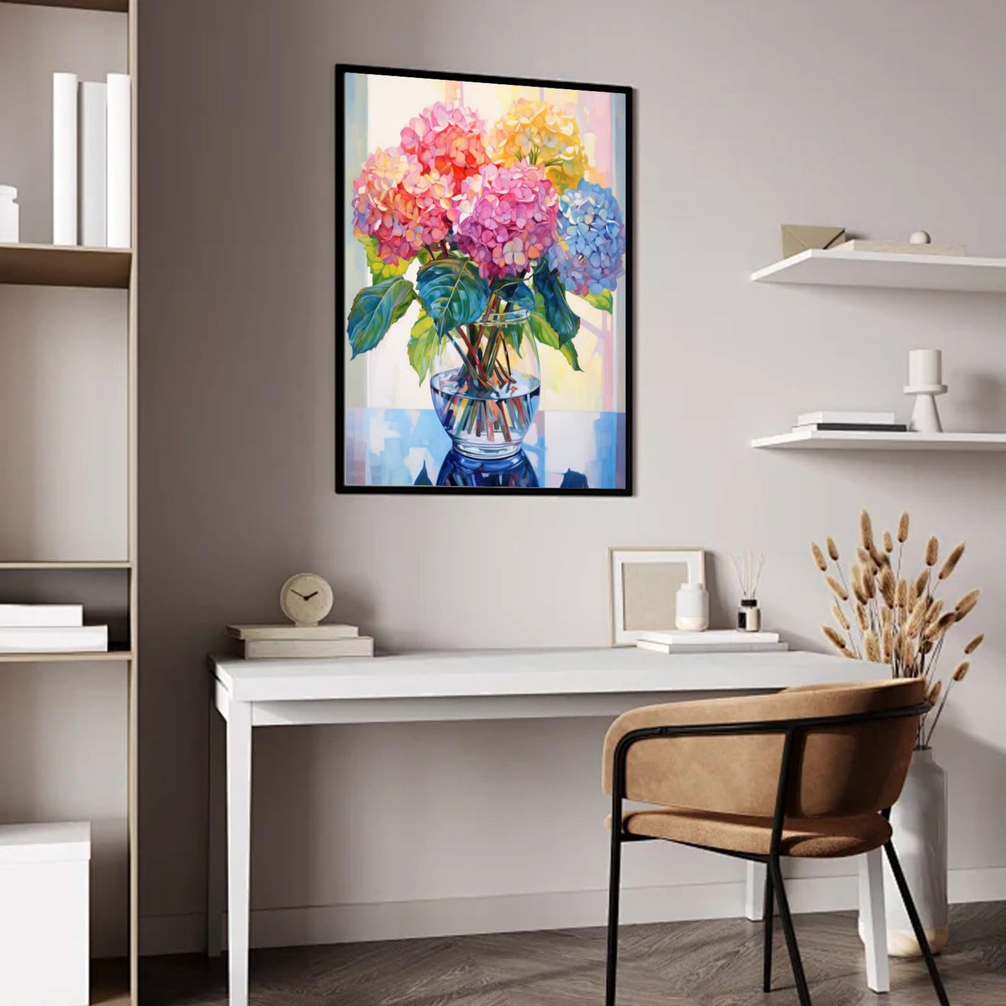 Ausanrl Hydrangea Diamond Painting Kits for Adults-Flowers Diamond Art Kits for Adults,5D Diamond Painting Flowers,DIY Full Drill Diamond Painting Flower Gem Art and Crafts 12x16inch