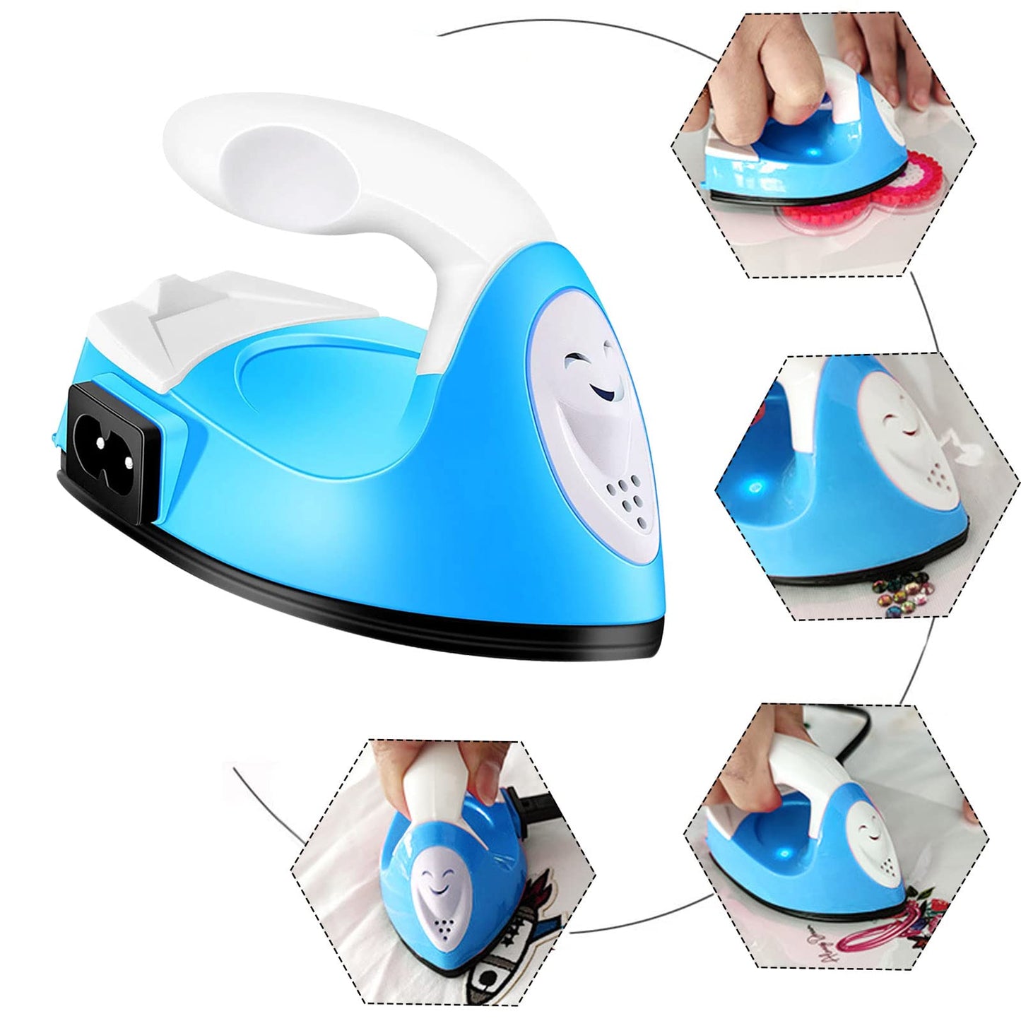 Mini Craft Iron Mini Iron Press,Mini Heat Press Machine for T Shirts Shoes and Hats Small Heat Transfer Vinyl Projects,Portable Travel Irons Mini Heat Press Crafting Craft Clothes