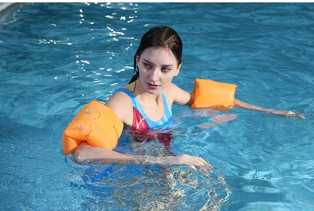 Topsung Inflatable Arm Bands Swim Floatation Water Wings Swimming Arm Ring Floatie for Kids and Adults