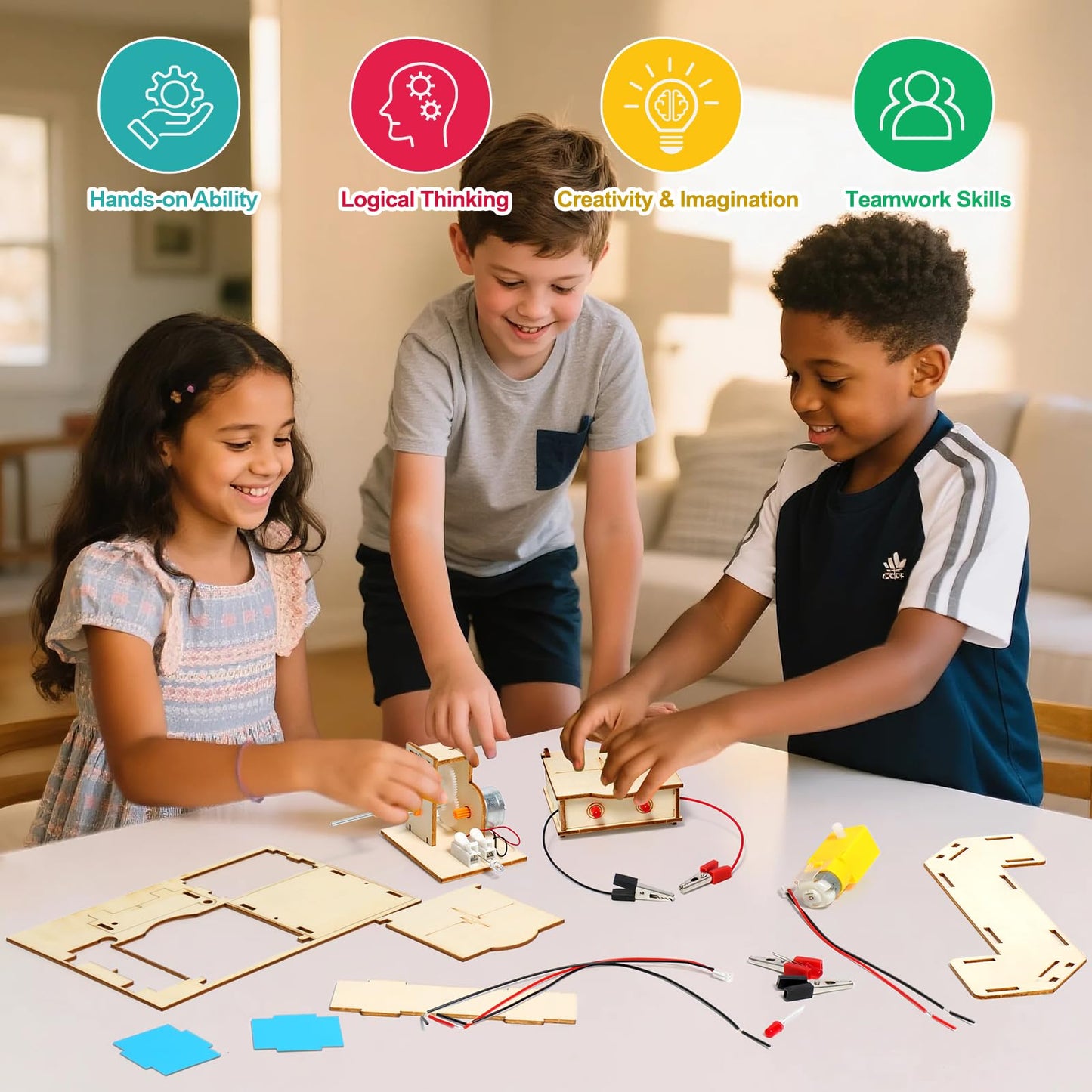 STEM Science Kits for Kids Ages 8-12, Wood Arts and Craft Kits for Boys 6-8, Wooden 3D Puzzles, STEM Toys for Boys Girls Age 8-12 5-7 8 10 12 13 14 Gift Idea.