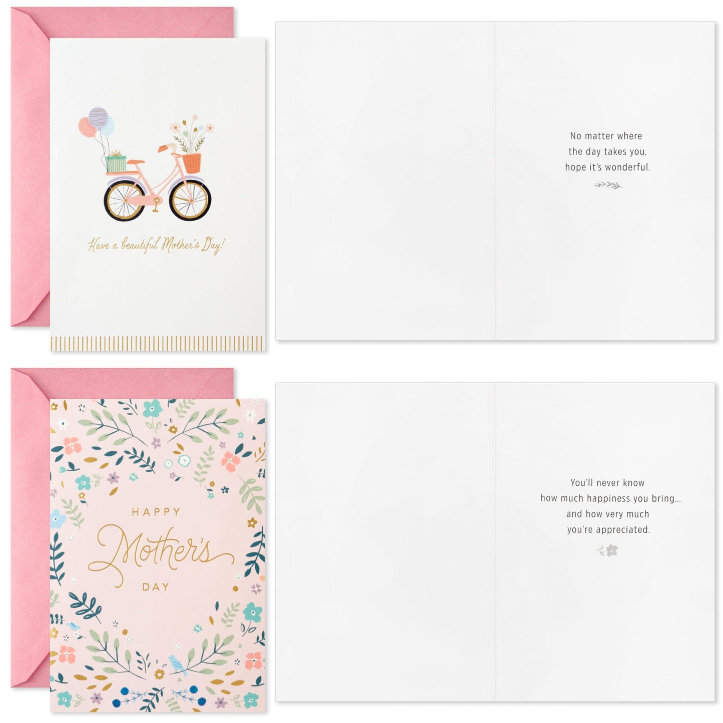 Hallmark Mothers Day Cards Assortment, Flowers (16 Cards with Envelopes)