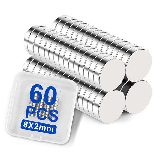 DIYMAG 60Pcs Tiny Refrigerator Neodymium Magnets, Mini Button Rare Earth Magnets for Office, Whiteboard, Kitchen, Teachers, Crafts