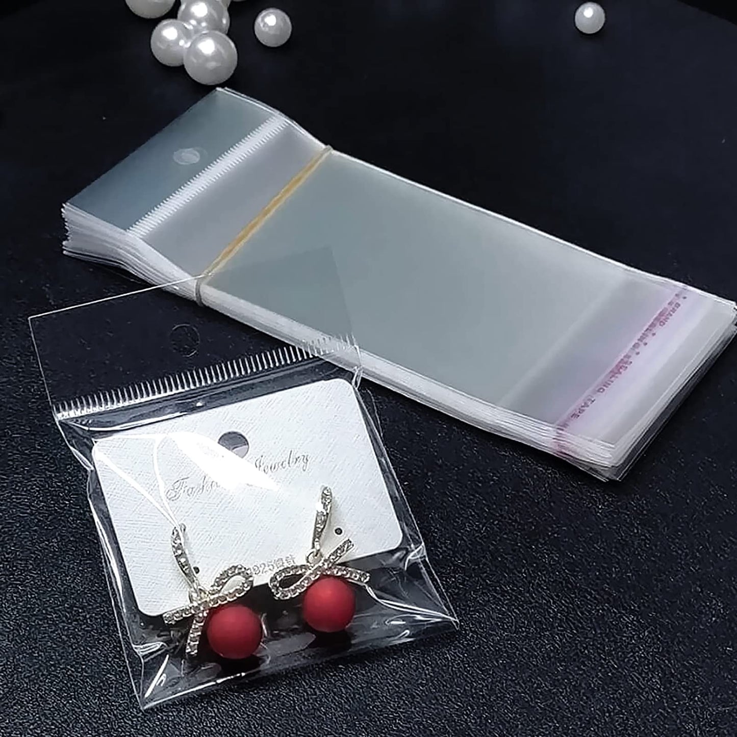 400Pcs Self Sealing Bag with Hang Hole Resealable Storage Bag Clear Plastic Hanging Bag for Packaging Necklaces Earrings Jewelry, 3.5 x 4.7inch, 3.5 x 5.5inch, 3.5 x 7.8 inch, 3.5 x 11.8 inch