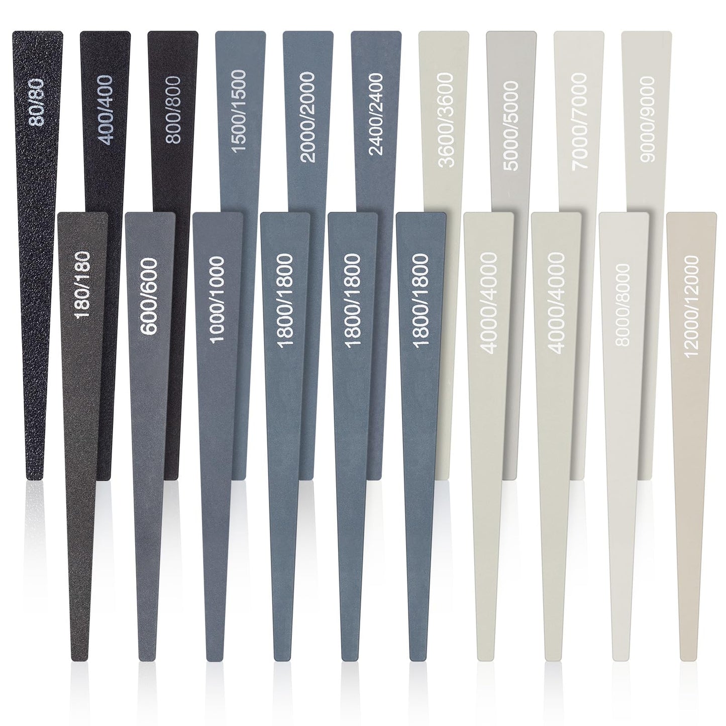 20 Pcs Sanding Sticks for Plastic Models Polishing Sticks Assorted Metal and Wood Sanding Tools Accessory for Model Craft Amateur Beginner(Low Grits and High Grits,Groovy Style)