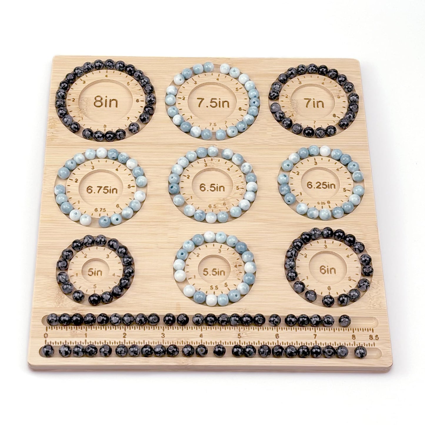 Bead Boards for Jewelry Making, Bamboo Beading Board for Jewelry Bracelet Making, Bracelet Bead Board, Bracelet Bead Board for Bracelet, Jewelry Making Supplies,Bead Tray 5" to 8"
