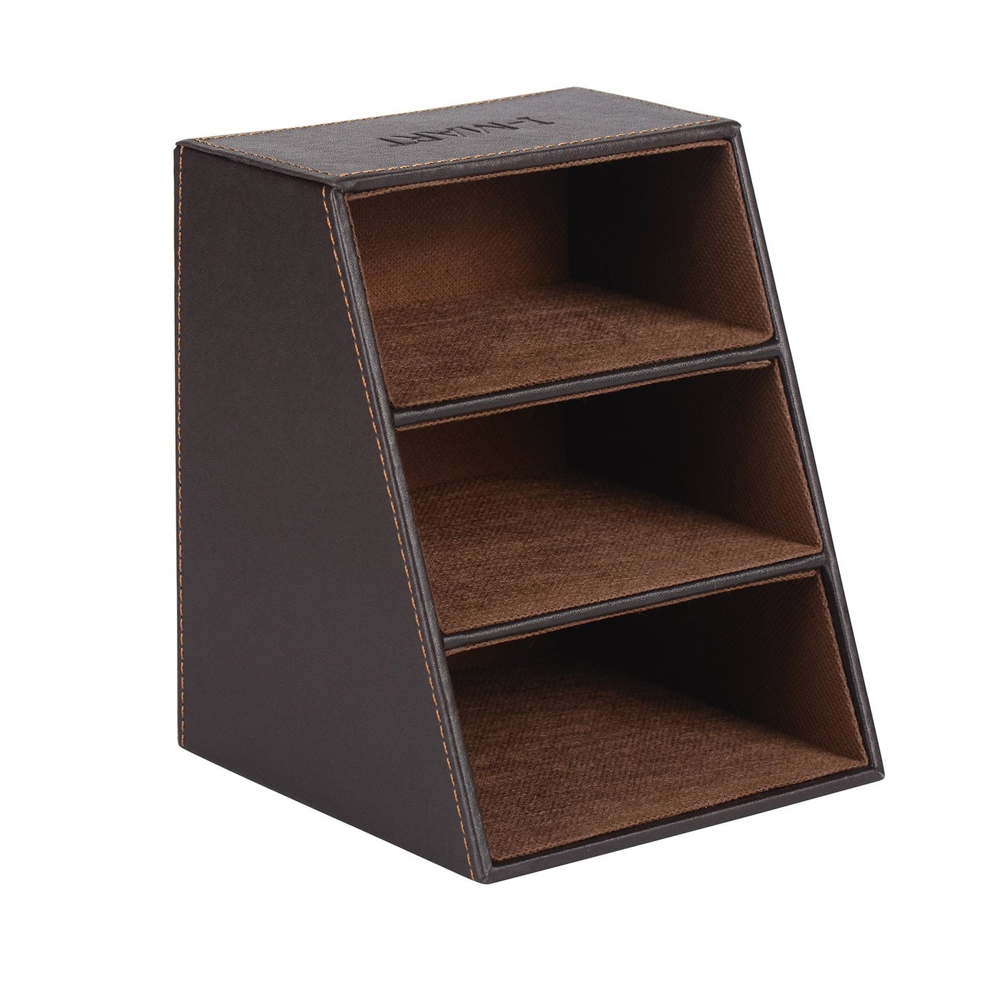 I-MART PU Leather TV Remote Control Holder, Caddy, Organizer, Storage, Stand (Brown)