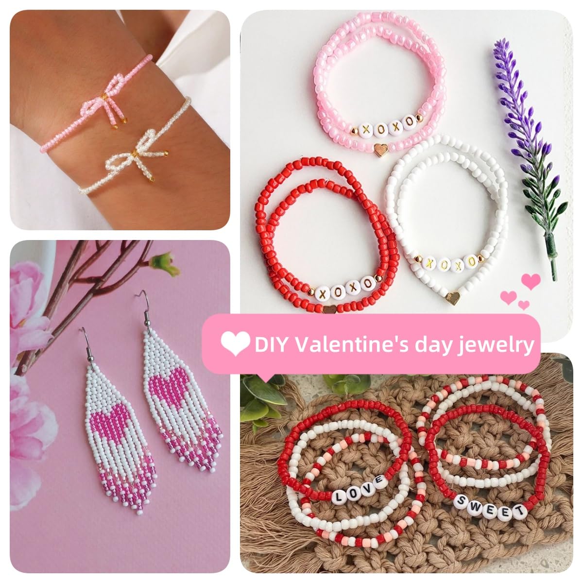 Friendship Bracelet Kit 3mm Seed Beads, 30000 Pcs 8/0 Glass Seed Beads 96 Colors Small Beads Bulk with Letter Bead Charms for Jewelry Making Girls Rings Necklaces Waist Chain DIY Craft Gift