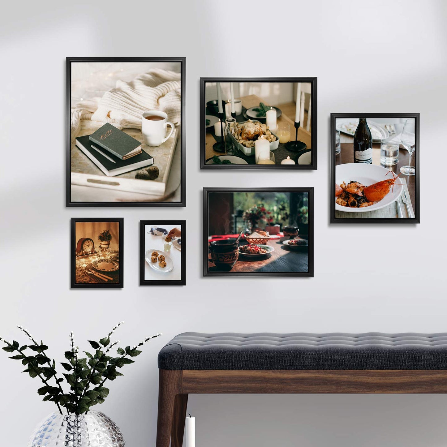 Giverny 8x10 Picture Frames, Black Photo Frames for Wall or Tabletop Display, Simple Design Glossy Finish Frame Perfect for Home Decoration, Office, Hotel and Various Ceremonies Praties