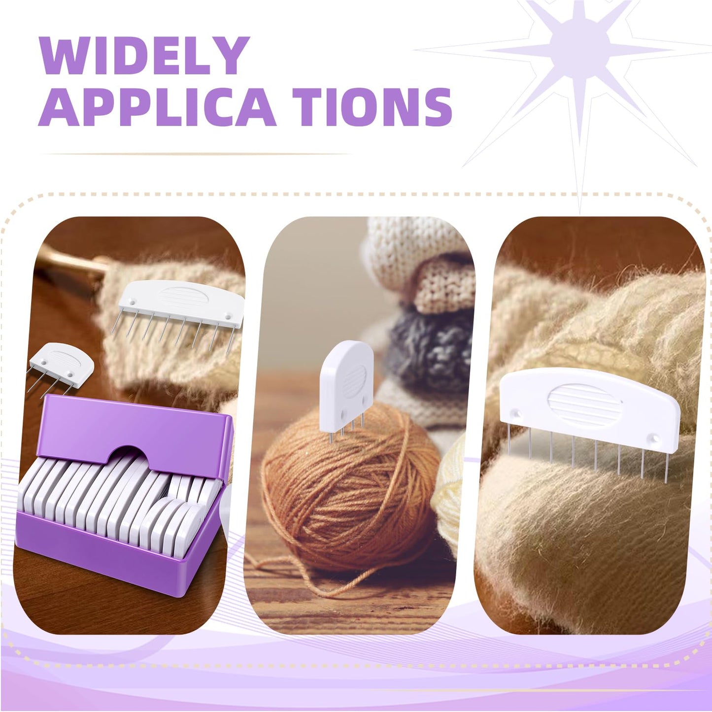 20Pcs Knit Blockers & Pins Kit, Knit Blocking Combs for Blocking Knitting Crochet Sewing Lace Needlework Projects Tool Device