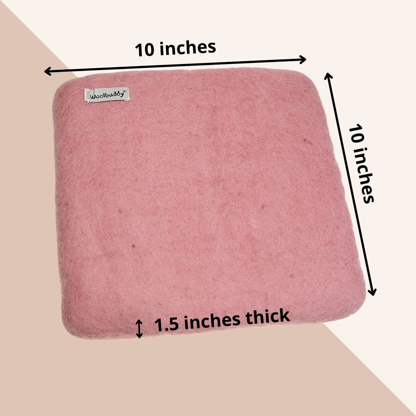 Needle Felting Pad – Pink Wool Mat 10x10x1.5 – Foam Alternative Base for 3D, Wet, & Dry Felting Crafts