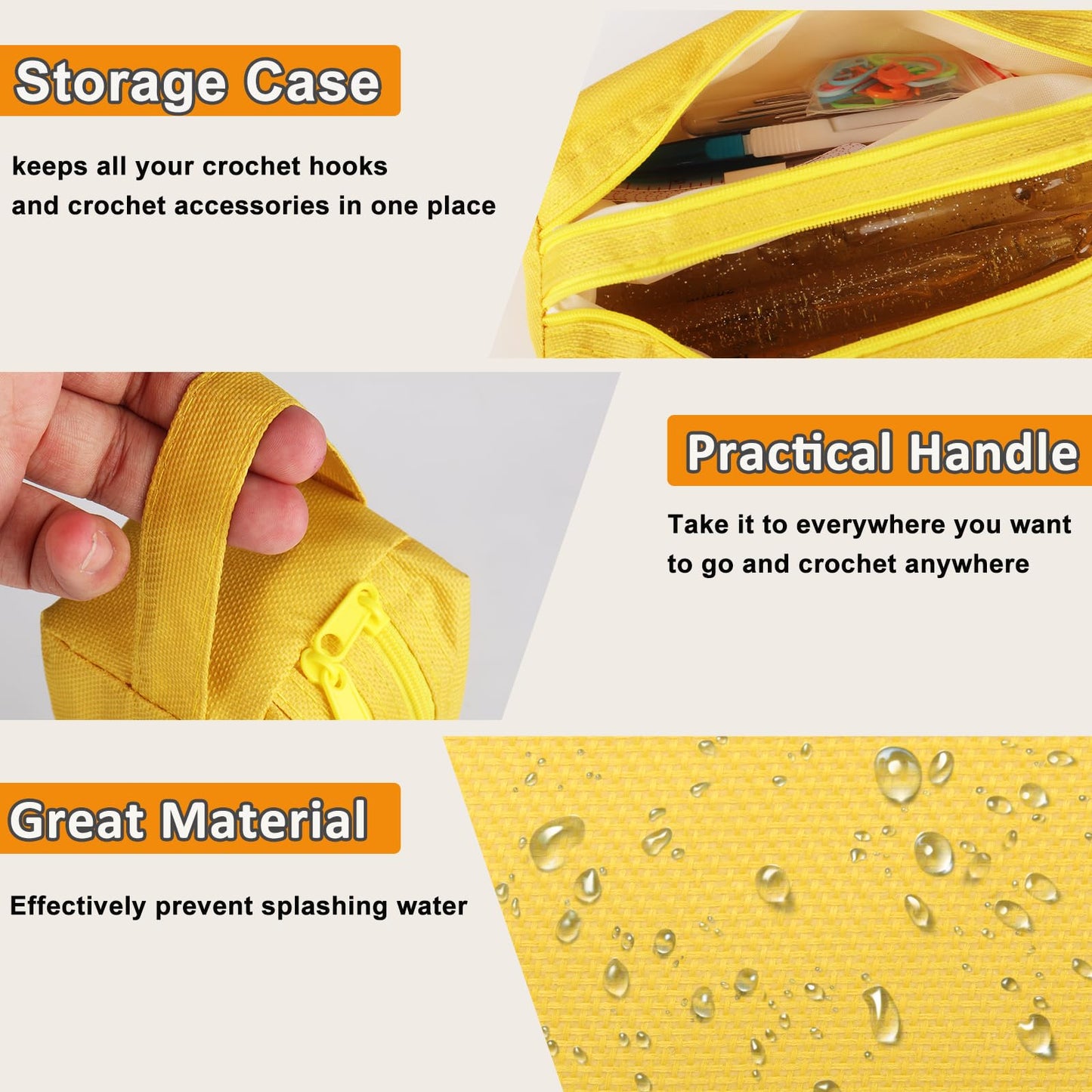 Aeelike 29pcs Big Size Crochet Hooks Set with Ergonomic Soft Handles for Thick Bulky Yarn,6.0mm - 10.0 mm Crochet Needls and Knitting & Crochet Supplies for Crochet Beginner Lover Crocheter