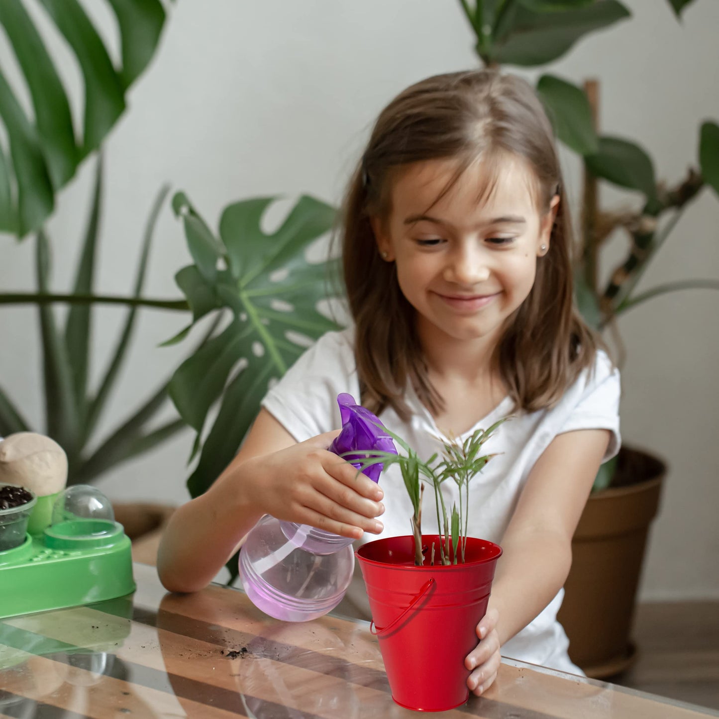 Metal Buckets, Galvanized Buckets, Small Buckets, 4.5" W x 5" H, 12 Pack, Tin Buckets, Mini Buckets, Small Metal Bucket, Metal Pail, Small Pail, with Handle, Red, for Party Favors, Classroom, Crafts