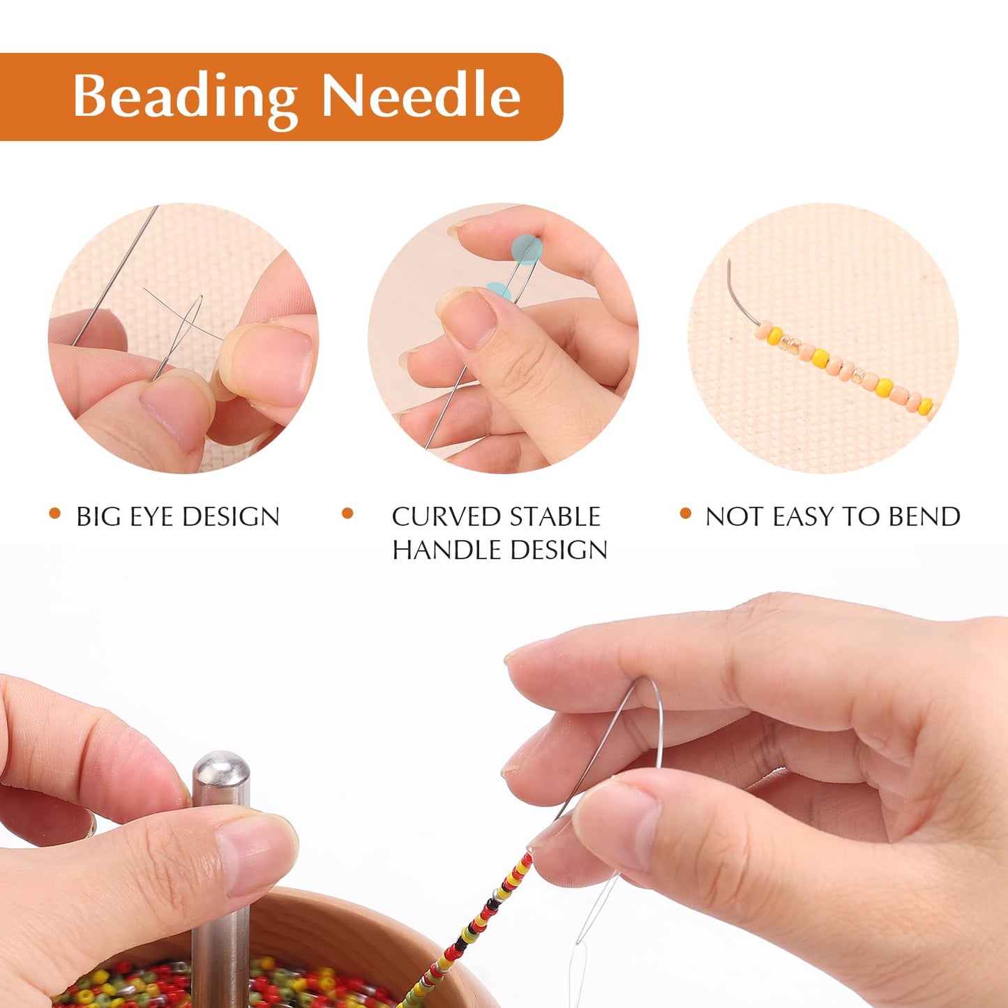 Karsspor bead spinner for Jewelry Making, bead spinner Kit with 3000 PCS Seed Beads, Beading Needles, Beading Tools, Bowl for Waist Chains, Bracelets, Necklaces