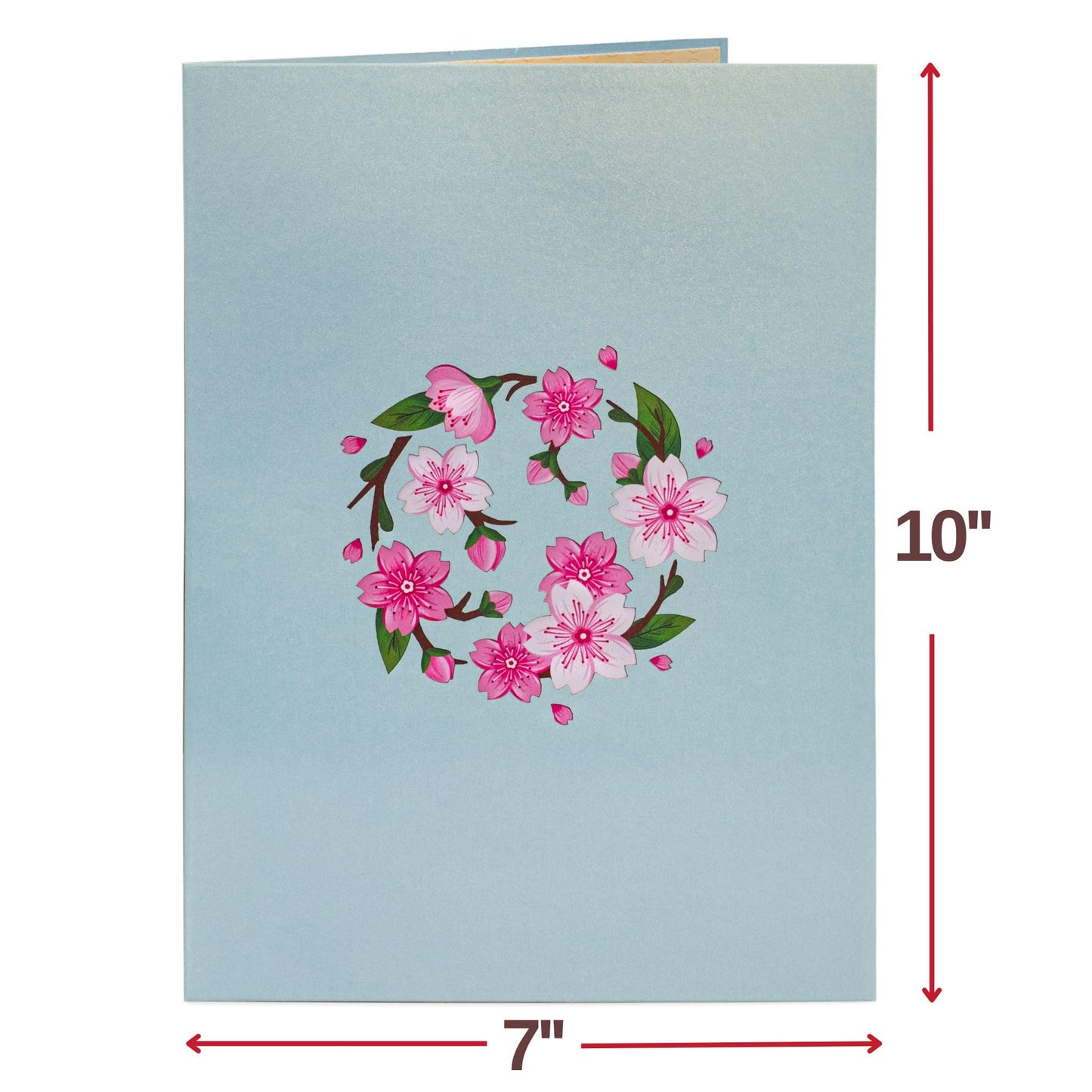 Paper Love 3D Cherry Blossom Flower Bouquet Pop Up Card, with Forever Flowers Keepsake, Gift For Birthday, All Occasion or Just Because - Oversized 10" x 7" Cards - Includes Envelope And Note