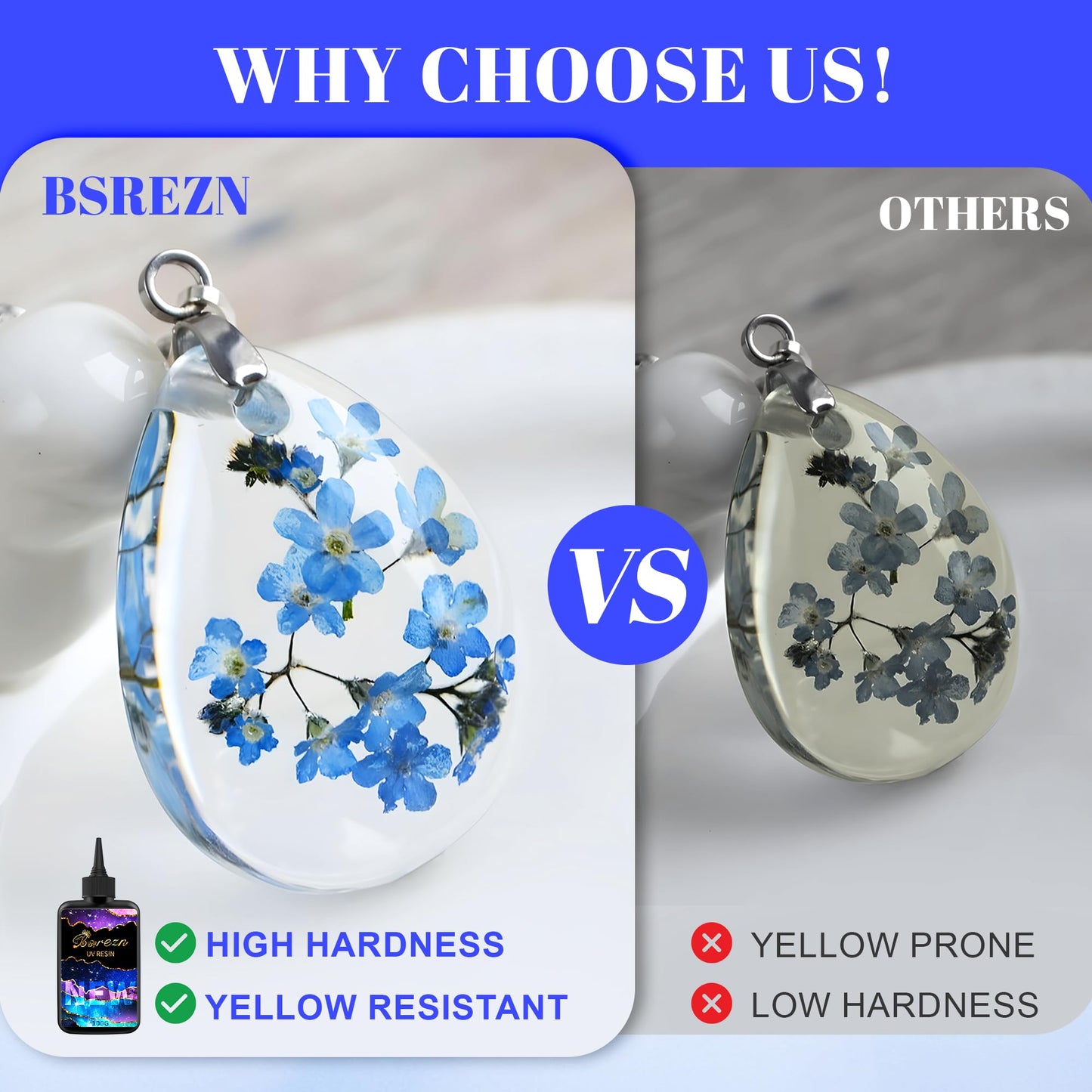 1000g UV Resin Bulk, High Hardness & Crystal Clear Premixed Resina UV for Jewelry Making (1000g)