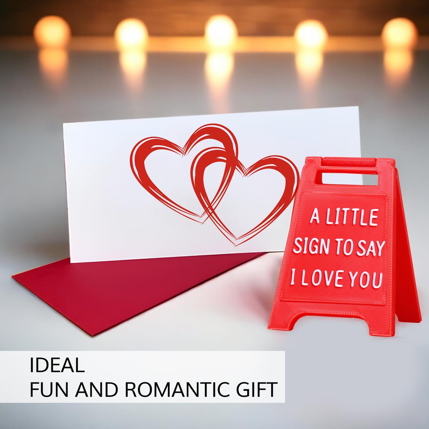 Mini Sign Valentine's Decoration Anniversary Present - Valentines Day Romantic I Love You Sign - Fun Boyfriend - Cute Birthday, Christmas, Wedding Gift for Girlfriend, Wife, Fiancee