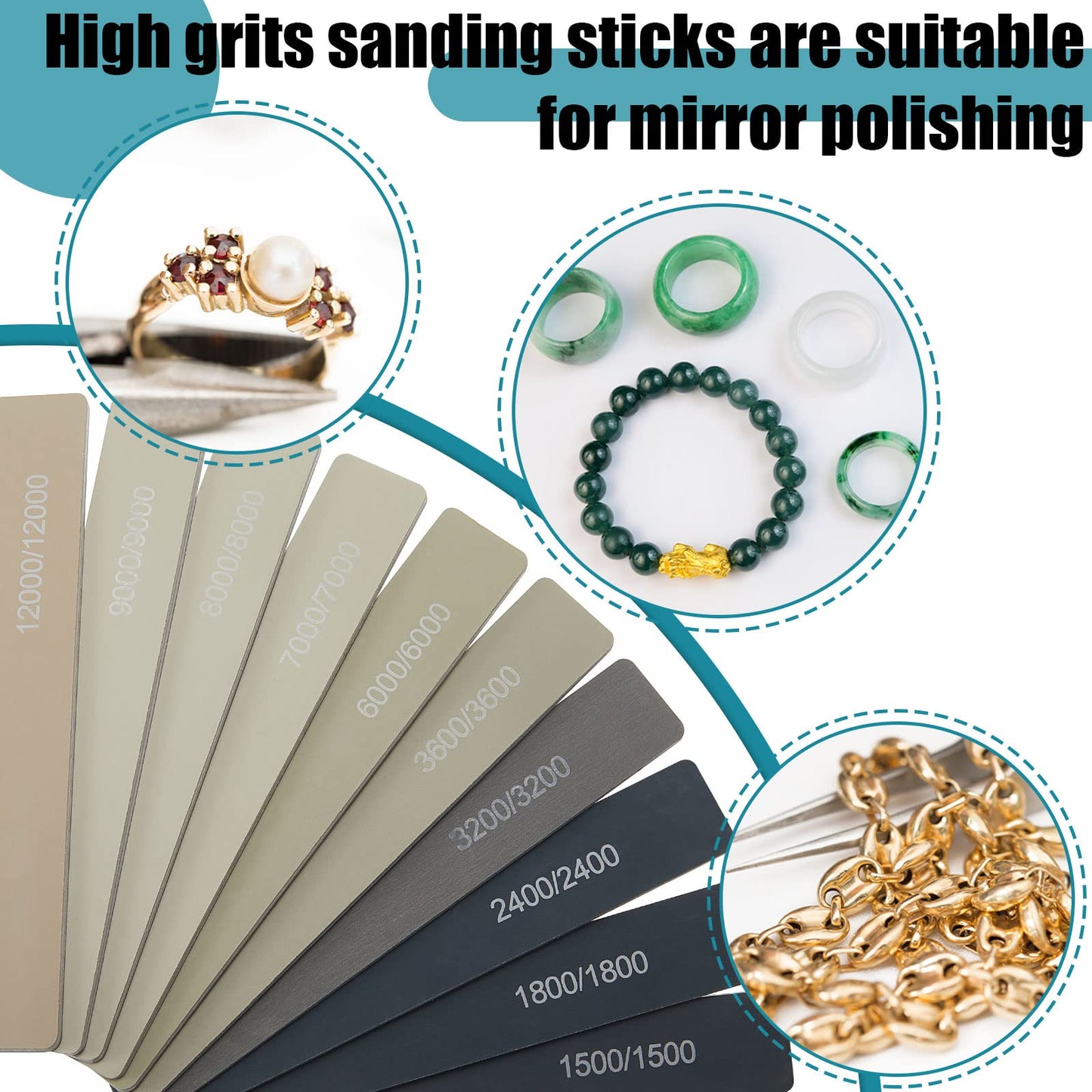 Honoson 20 Pcs Sanding Sticks for Plastic Models Polishing Sticks Assorted Metal and Wood Sanding Tools Accessory for Model Craft Amateur Beginner (Low Grits and High Grits,Classic Style)