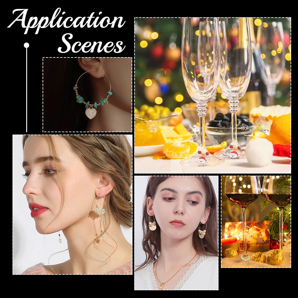 UNICRAFTALE 100pcs 20mm Hypoallergenic Stainless Steel Hoop Earring Golden Wine Glass Charm Rings 0.7mm Pin Earring Beading Hoop for Women Dangle Hoop Earrings Making